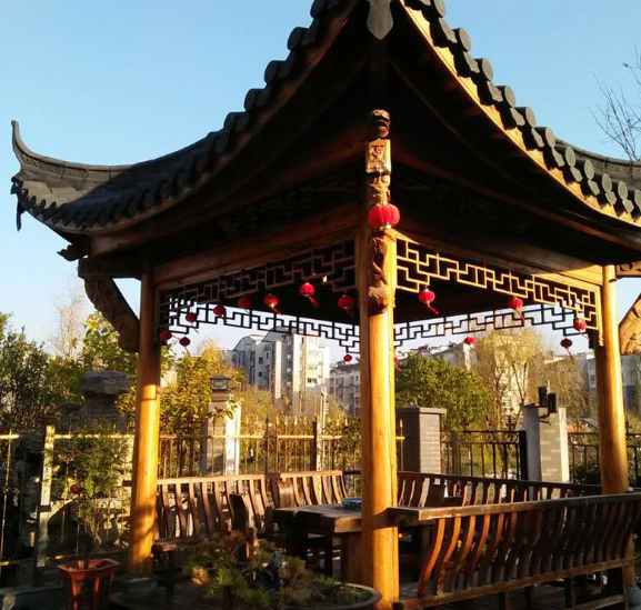 四角飛檐涼亭圖片/四角飛檐涼亭樣板圖 (2)