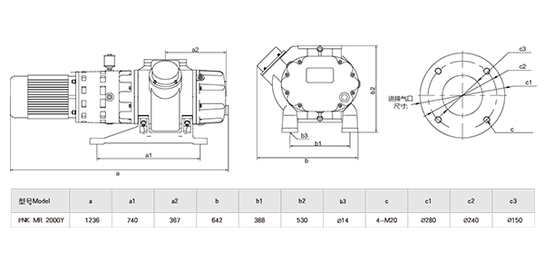 普诺克PNK MR 2000Y罗茨真空泵