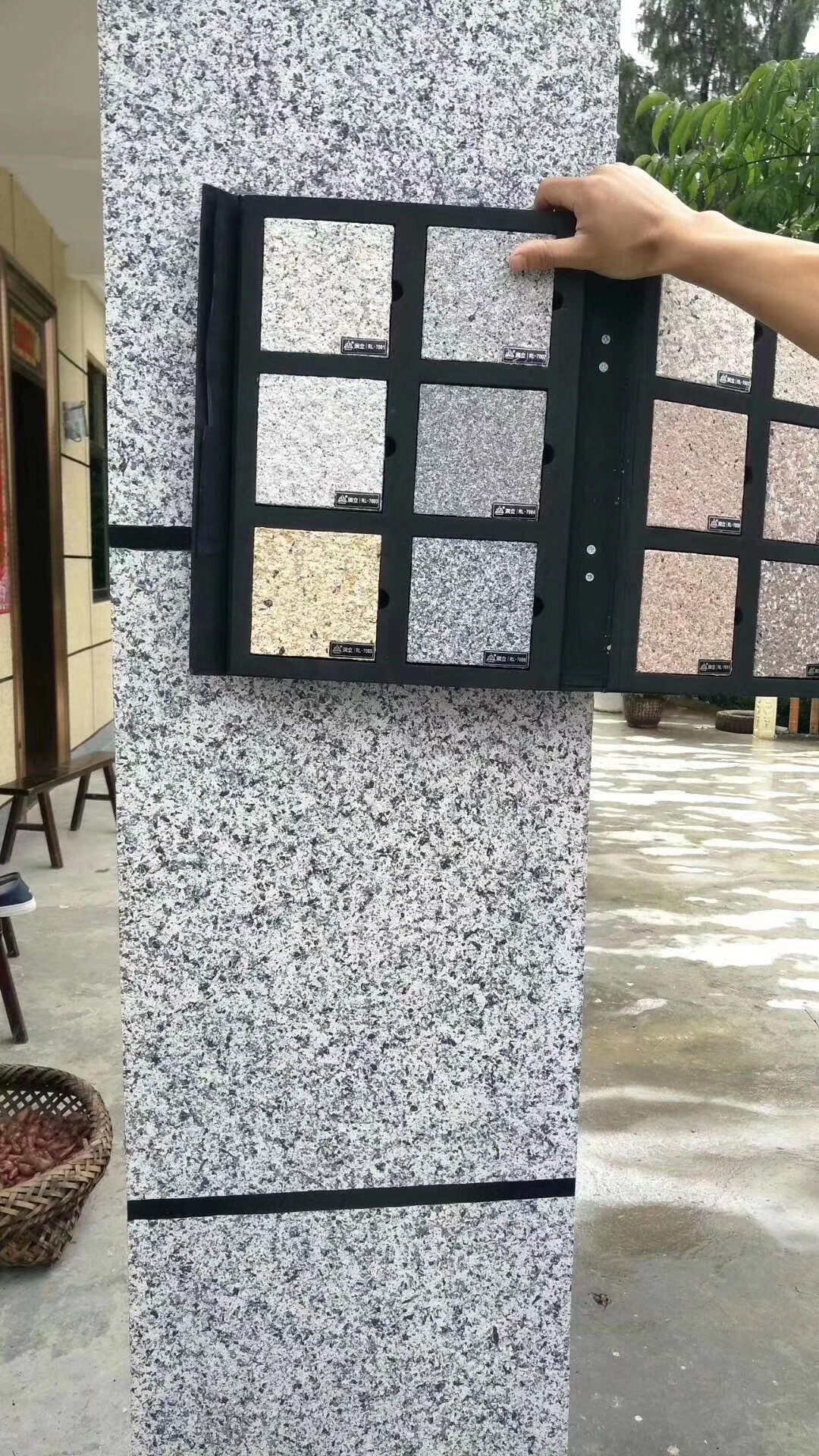 外墻真石漆施工外墻翻新圖片