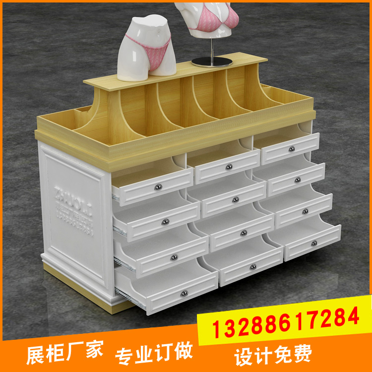 內(nèi)褲特價柜服裝店手套展示柜雙面抽屜襪子促銷柜母嬰店內(nèi)衣中島柜展柜廠家設計定做貨架現(xiàn)代時尚展架店鋪柜臺裝修*店訂制陳列柜