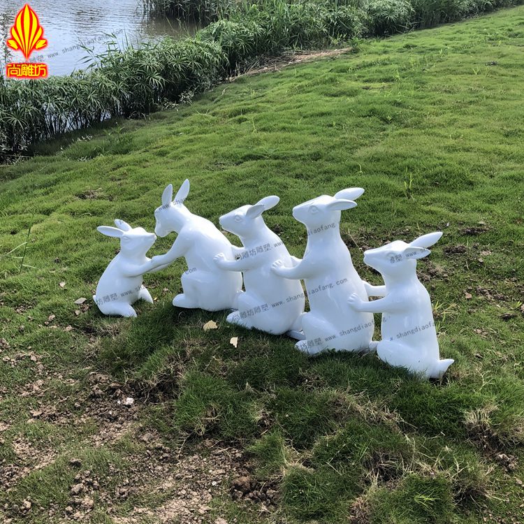 玻璃鋼兔子模型雕塑工藝品美陳擺件圖片/玻璃鋼兔子模型雕塑工藝品美陳擺件樣板圖 (2)