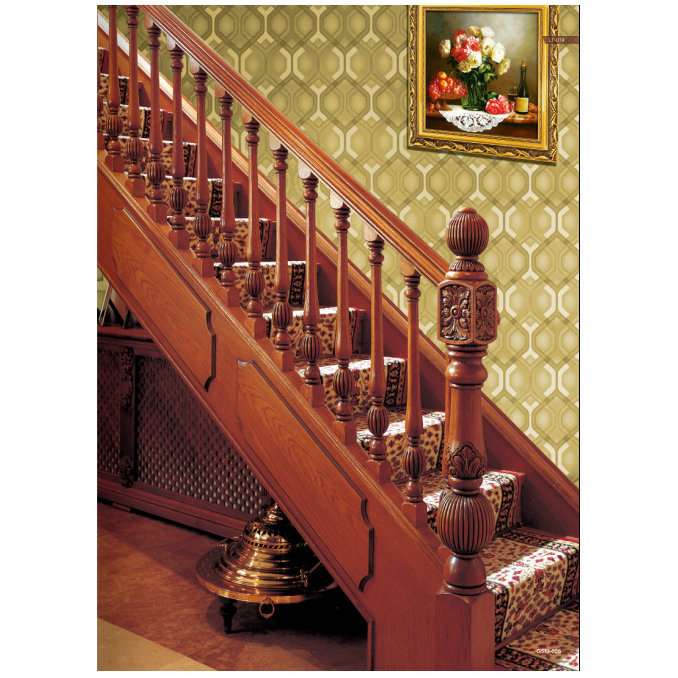 紅橡實木樓梯圖片/紅橡實木樓梯樣板圖 (4)