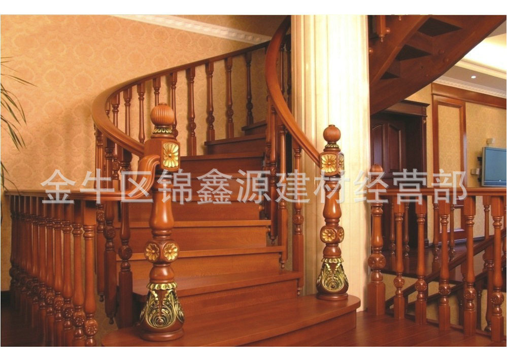 復古實木樓梯圖片/復古實木樓梯樣板圖 (4)