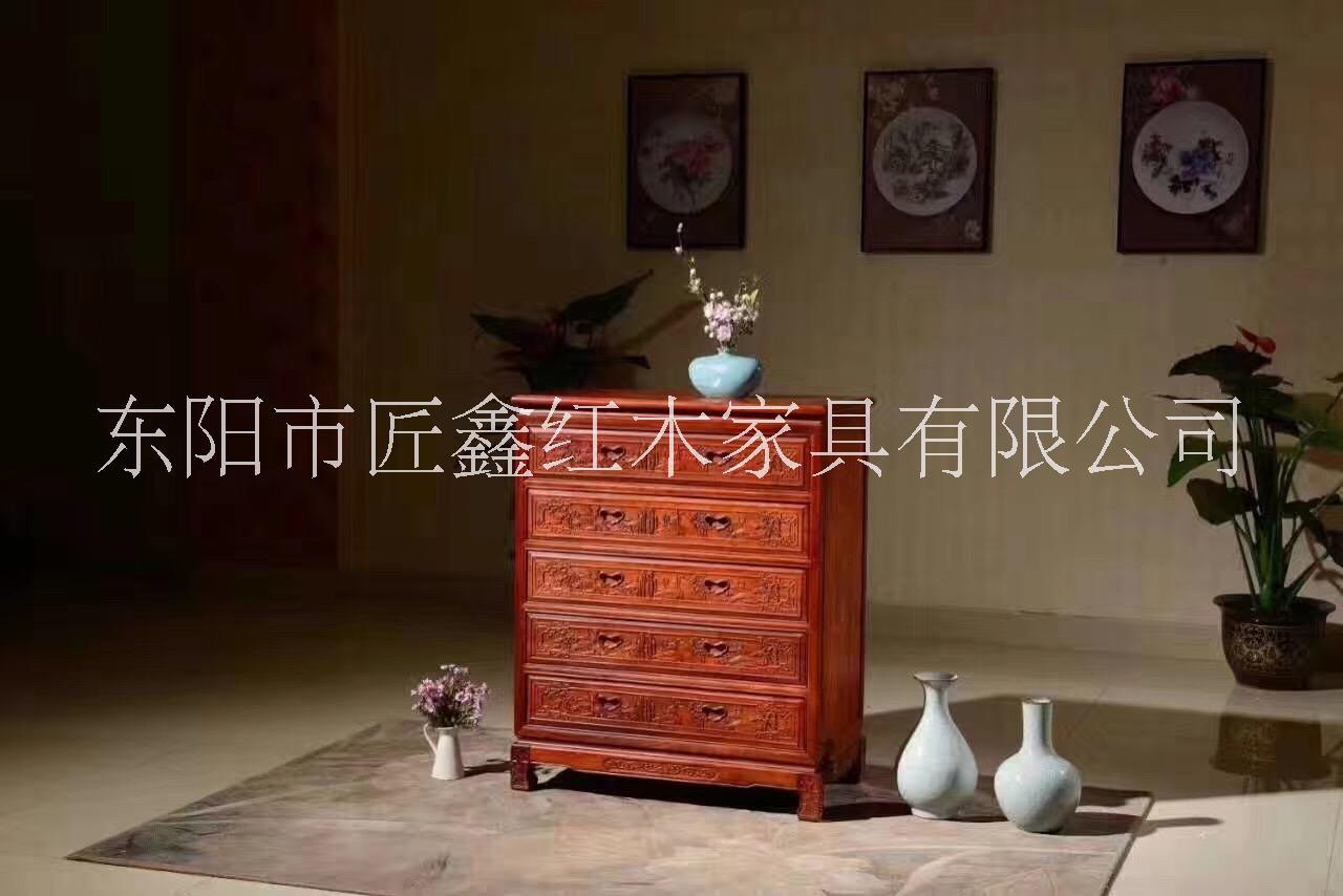 東陽(yáng)匠鑫紅木家具 花梨木五斗柜圖片/東陽(yáng)匠鑫紅木家具 花梨木五斗柜樣板圖 (2)