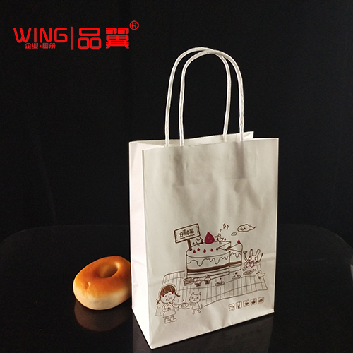 紙袋廠家直銷 品翼食品購物紅色手提袋定制做服裝白色紙袋 包郵包設(shè)計