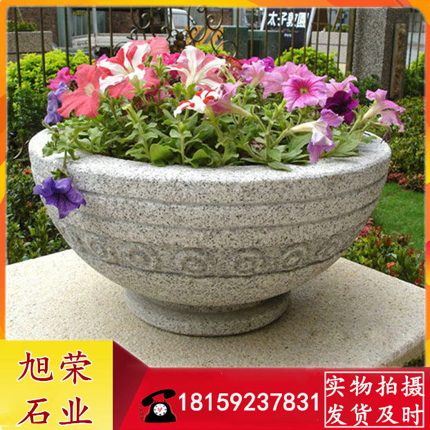 石雕花缽圖片/石雕花缽樣板圖 (4)
