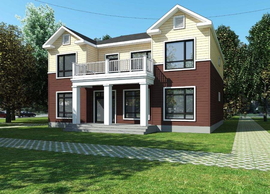 輕鋼別墅圖片/輕鋼別墅樣板圖 (2)