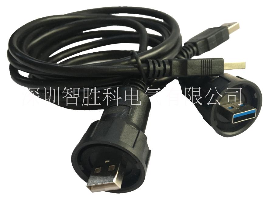 USB3.0防水连接器 防水母座 双层A母焊线式