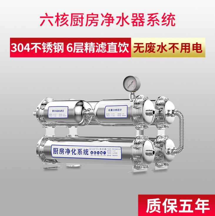 净水器家用 厨房净水机 304不锈钢净水器