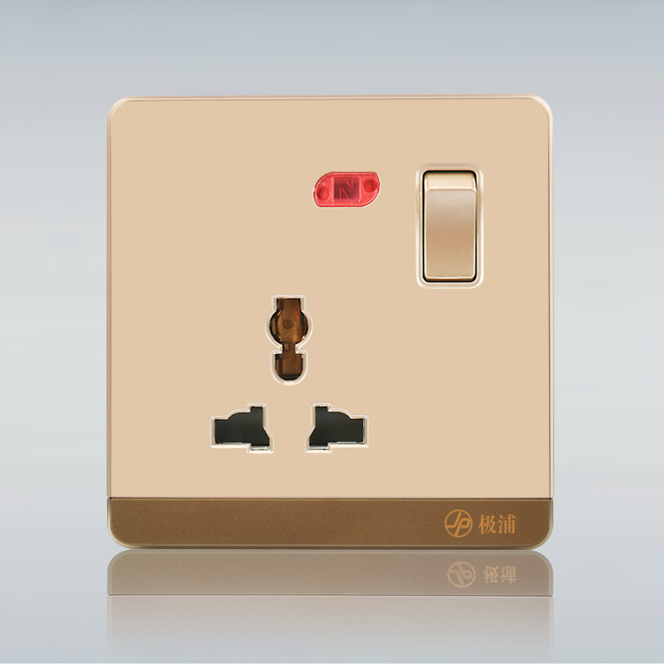 蘋果金外貿(mào)開關插座批發(fā)廠家圖片