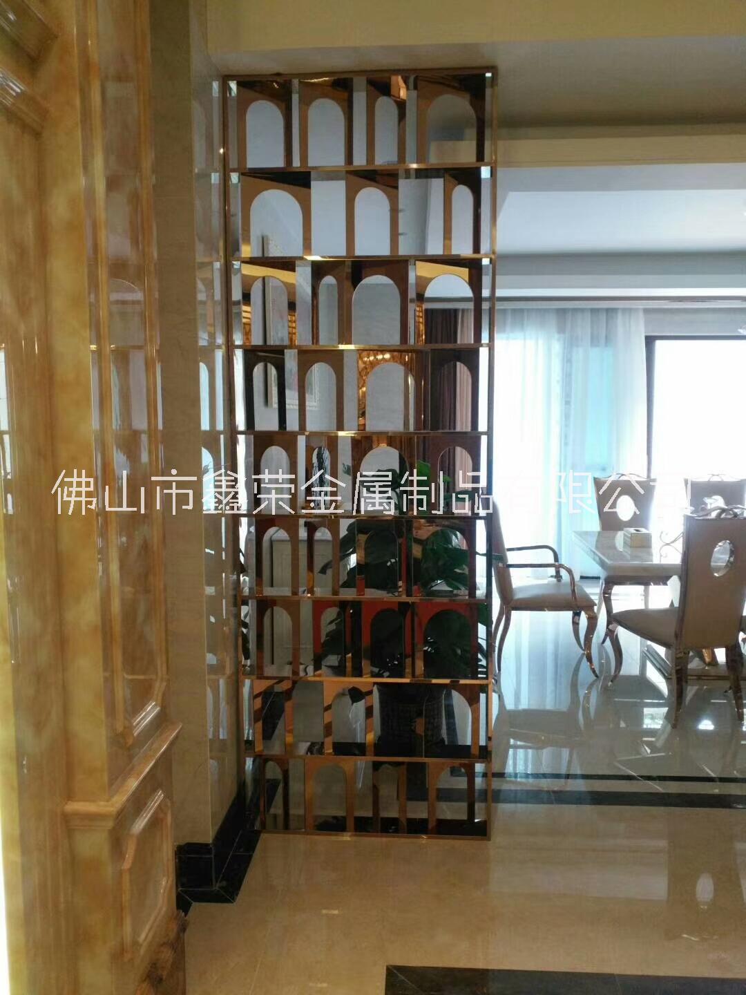 水鍍金色不銹鋼鏤空隔斷圖片/水鍍金色不銹鋼鏤空隔斷樣板圖 (4)