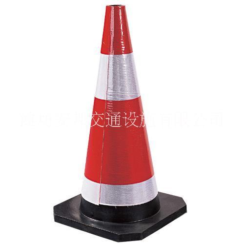 濰坊全套反光膜橡膠路錐反光警示錐圖片