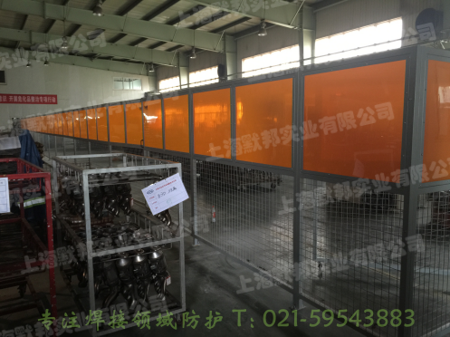 電焊光隔斷圍欄，焊接防弧光圍欄圖片/電焊光隔斷圍欄，焊接防弧光圍欄樣板圖 (2)