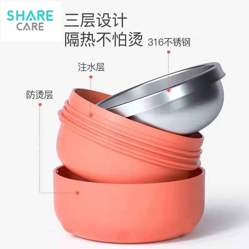 sharecare超级儿童餐具sharecare超级儿童餐具 宝宝注水保温碗吸盘碗儿童碗勺套装