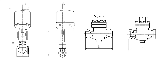 电动单座调节阀_ZRSP外形尺寸图
