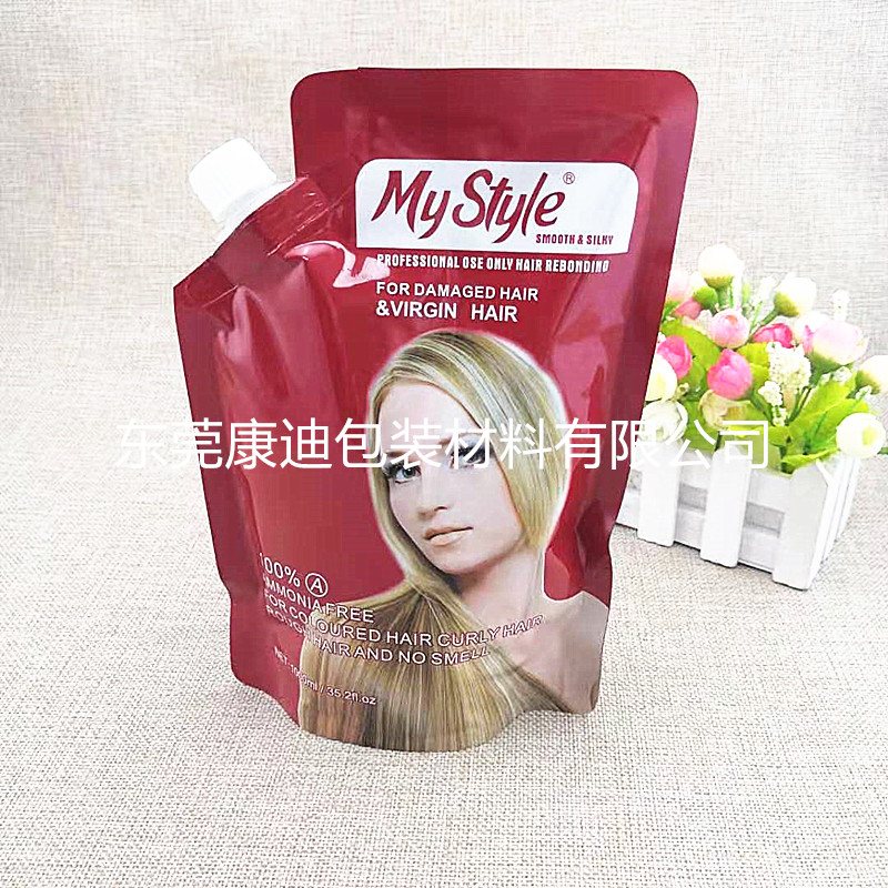 染發(fā)劑護(hù)發(fā)素自立吸嘴袋圖片
