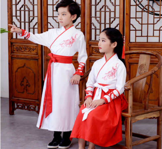 兒童大童少年男童女童漢服批發(fā)零售圖片
