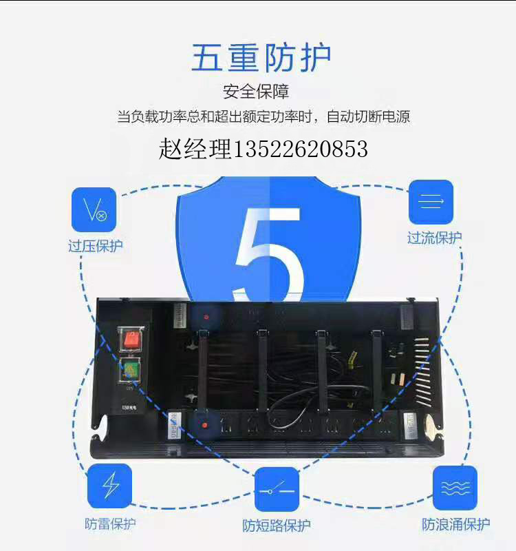 供应银行网点柜台电源集中盒 柜台集线宝多功能电源集中盒 新款多功能电源集中盒图片