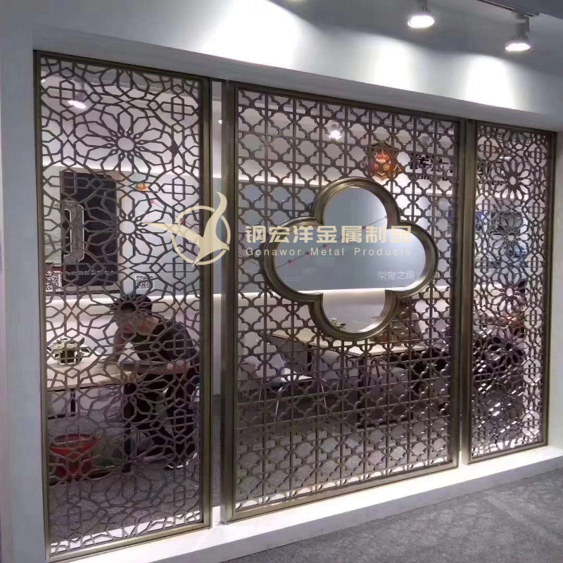 不銹鋼屏風(fēng)酒店餐廳會(huì)所展廳定制圖片/不銹鋼屏風(fēng)酒店餐廳會(huì)所展廳定制樣板圖 (3)