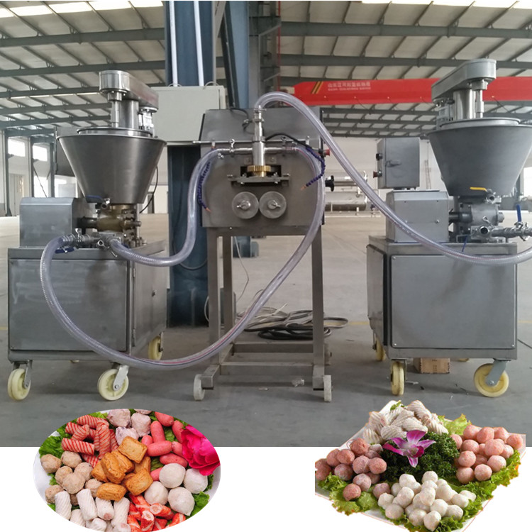 火鍋丸子生產(chǎn)線-全自動包心丸子機-貢丸成型蒸煮生產(chǎn)線
