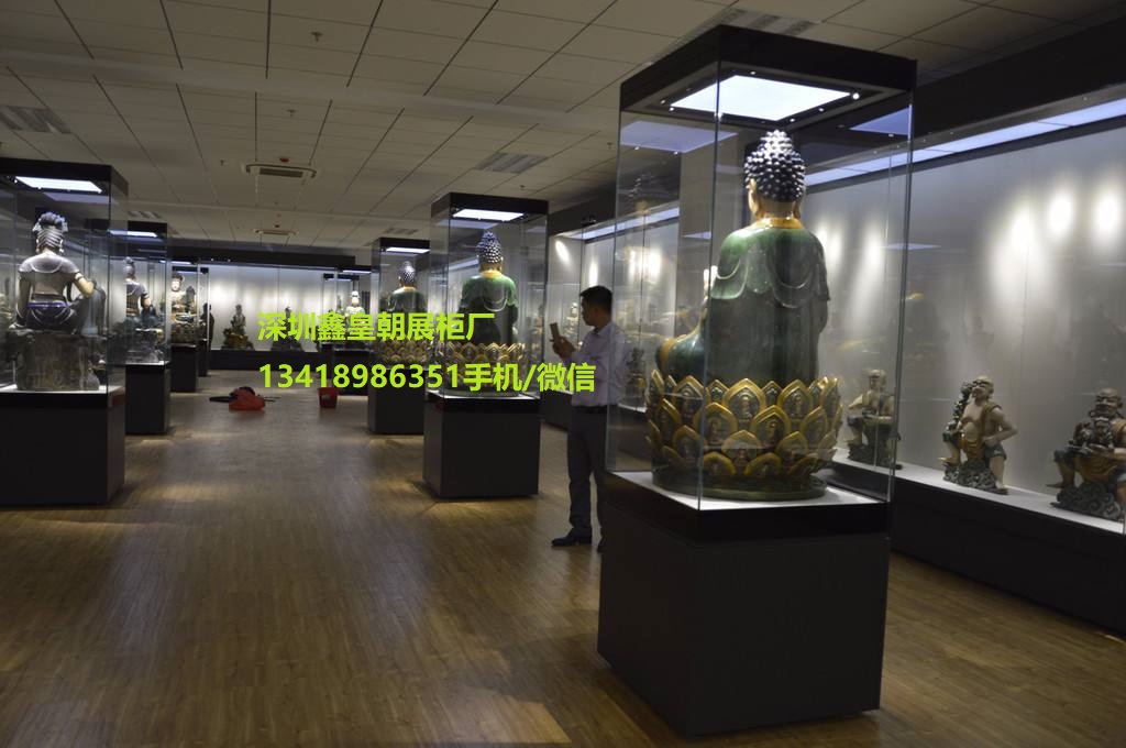 佛像博物馆展柜|佛像文物展柜定做|佛像展示柜定制|佛教文化博物馆展柜定做