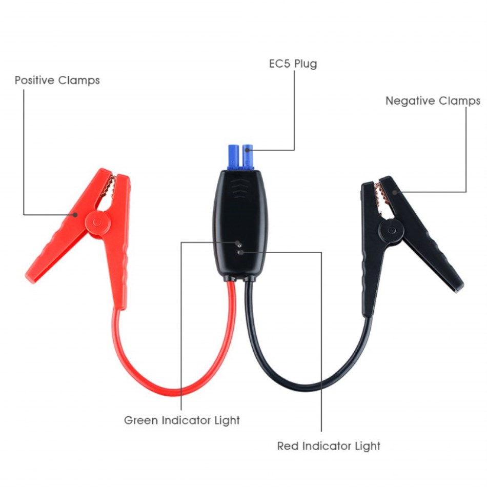 工厂直销汽车应急启动电源电瓶搭火线智能防反冲点火线夹子400A峰图片