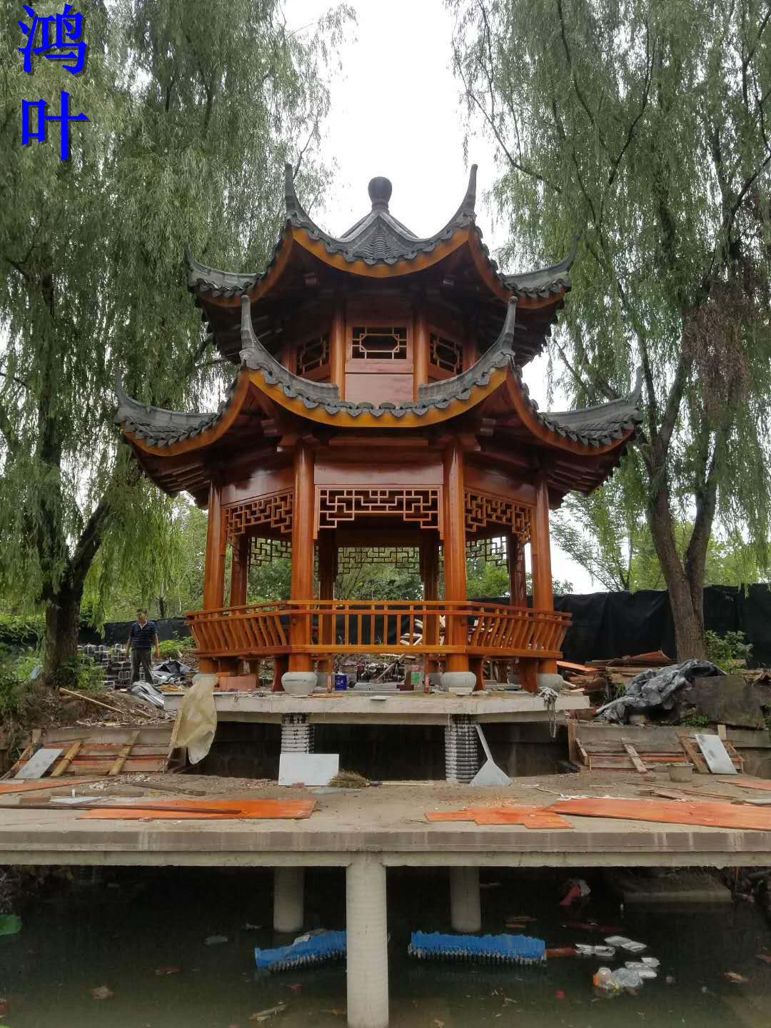 木制古建涼亭廠家 小區(qū)古建木亭子定做 戶外古建木亭子