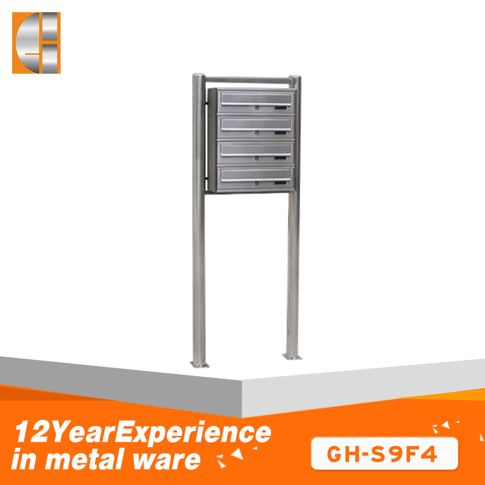 別墅304不銹鋼信報箱門口報紙盒獨戶埋地郵筒立式信箱 金屬立式信箱