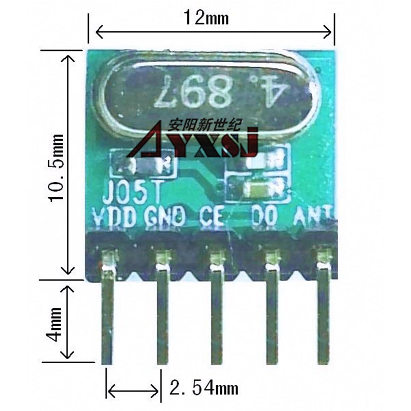 安阳市无线接收模块J05T厂家315/433M无线接收模块 超外差接收模块 低功耗小体积J05T 无线接收模块J05T