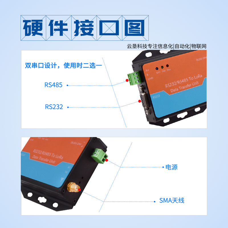 modbus数据采集网关 4G模拟量传输模块 RS232/485转换4G网关