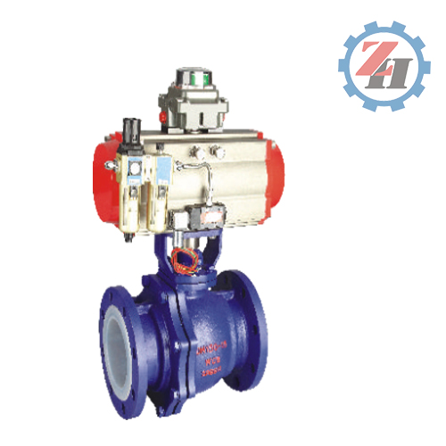 襯氟V型氣動調(diào)節(jié)球閥圖片