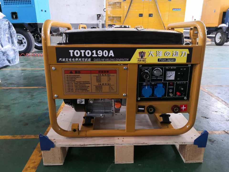 手推的190A汽油發(fā)電帶電焊機(jī)圖片