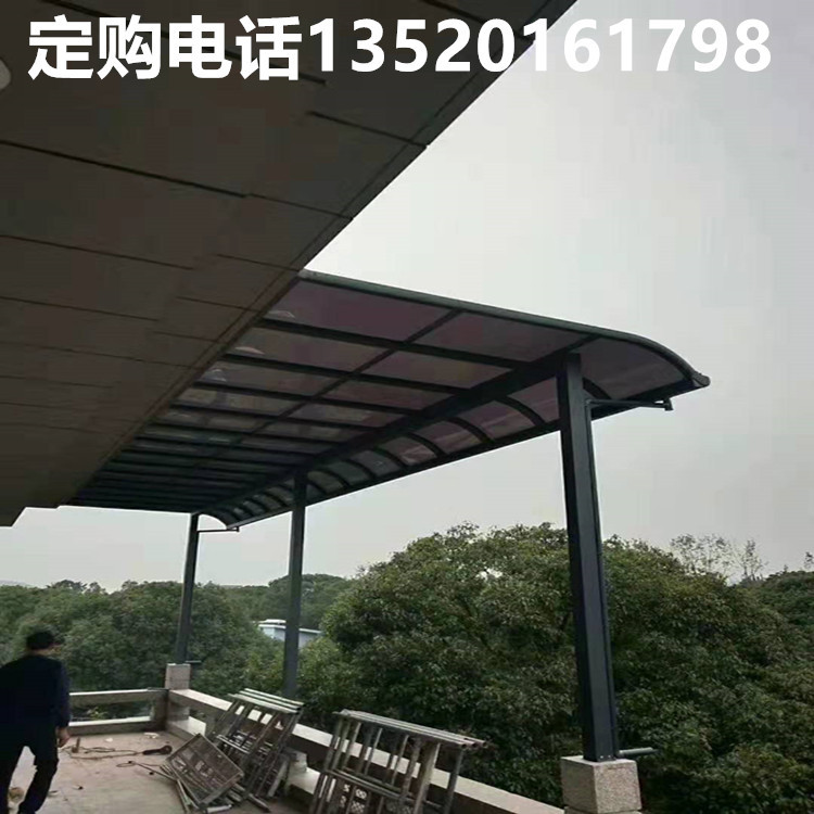 铝合金雨棚 铝合金遮阳防雨车棚 露台雨棚 阳台雨棚 铝合金窗棚 门口铝合金防雨棚图片