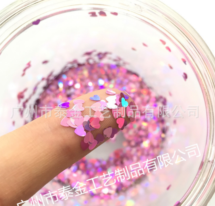 愛心美甲亮片圖片/愛心美甲亮片樣板圖 (2)