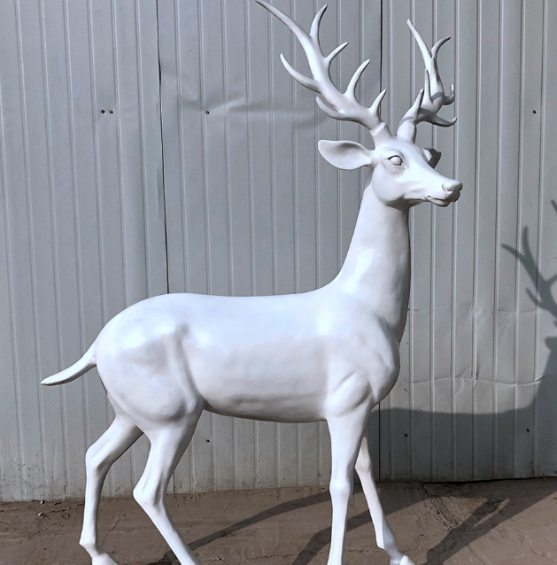 玻璃鋼白色鹿仿真圖片/玻璃鋼白色鹿仿真樣板圖 (2)