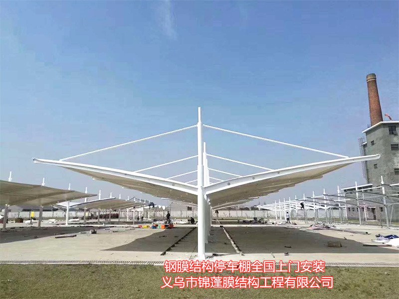 膜結構景觀車棚 膜結構工程圖片/膜結構景觀車棚 膜結構工程樣板圖 (1)