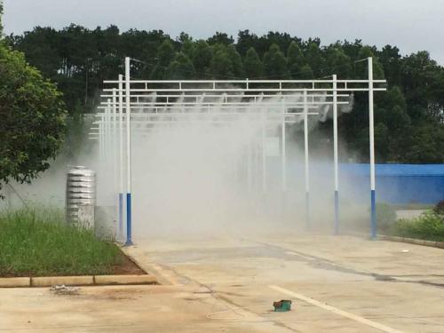 四川，甘肃，贵州雨雾考场模拟喷雾设备/自动感应模拟雨天系统安装厂家图片