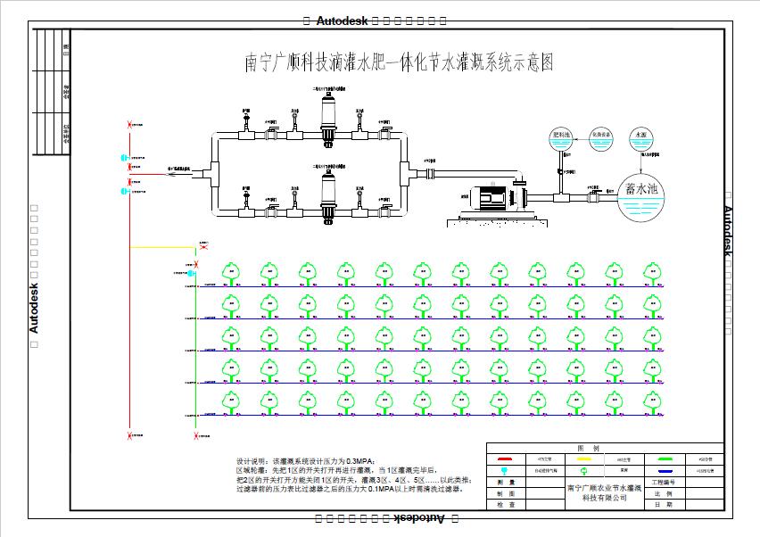 广西滴灌安装技术 南宁广顺公司水肥一体化灌溉设计说明