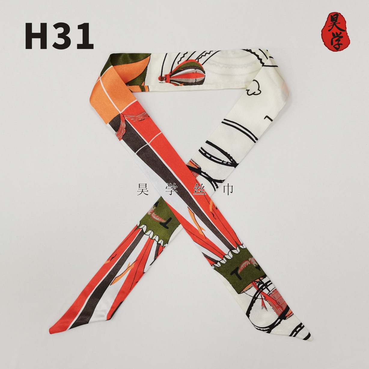 長(zhǎng)款小絲巾春夏秋冬裝飾圖片/長(zhǎng)款小絲巾春夏秋冬裝飾樣板圖 (3)