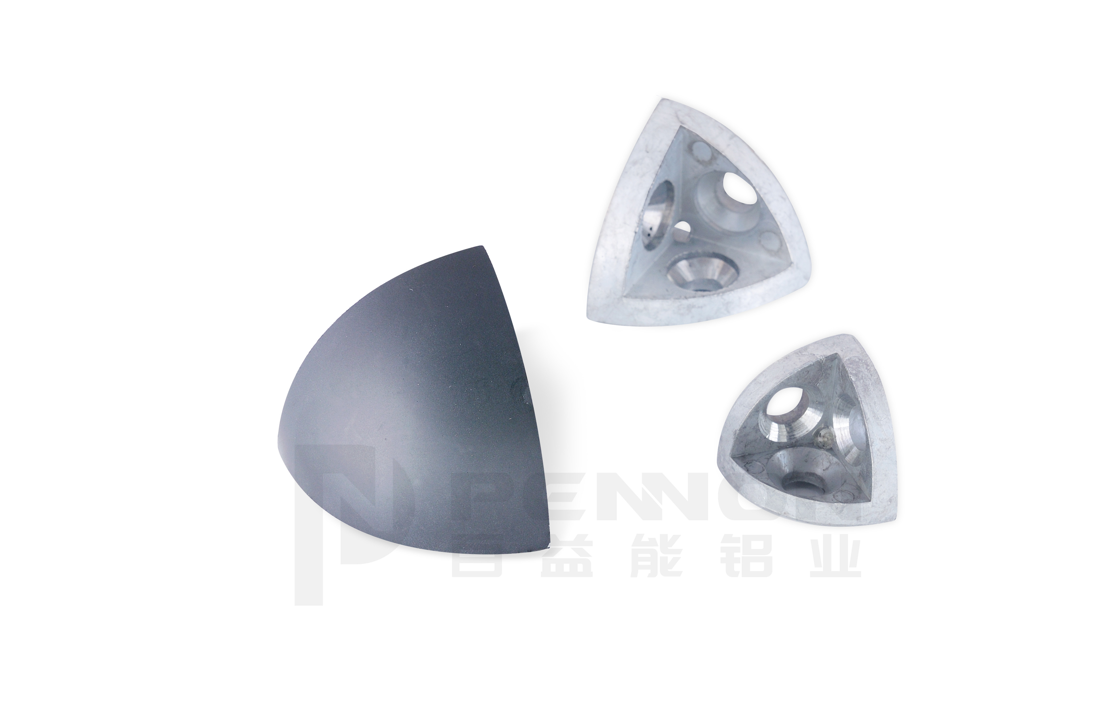 三維角連接件 3030/4040工業(yè)鋁型材配件 半圓弧鋁型材連接件