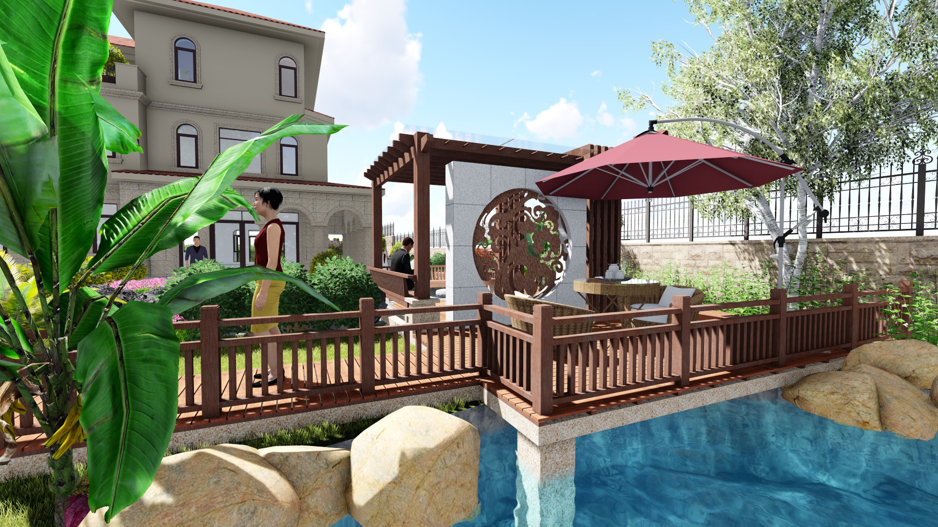 別墅庭院裝修圖片/別墅庭院裝修樣板圖 (2)