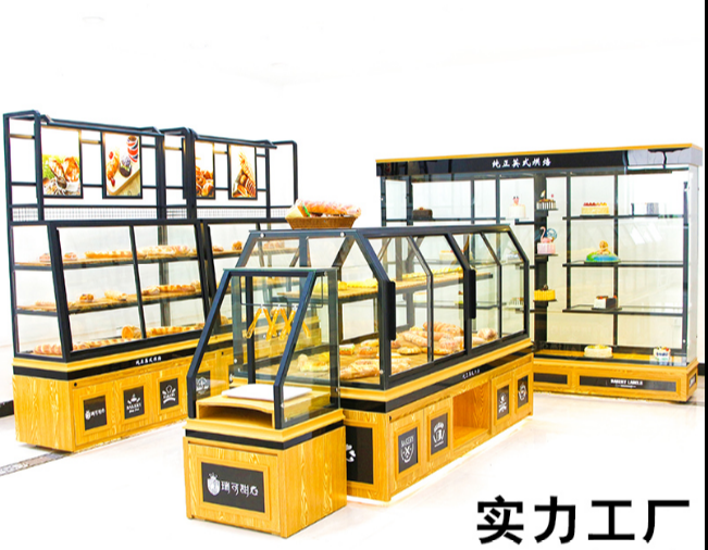 成都面包中島柜定做 面包展示柜