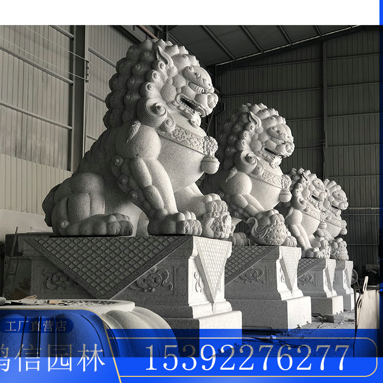 石雕獅子圖片/石雕獅子樣板圖 (4)