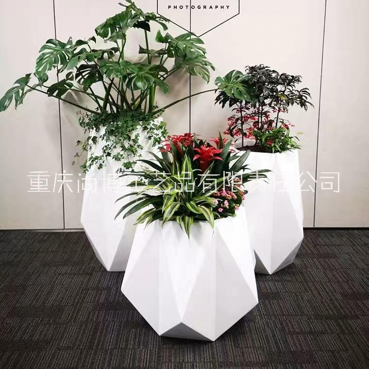 玻璃鋼組合花盆圖片/玻璃鋼組合花盆樣板圖 (4)