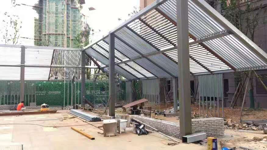 鋼結(jié)構(gòu)廊架圖片/鋼結(jié)構(gòu)廊架樣板圖 (4)