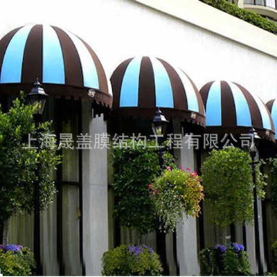 上海遮陽(yáng)篷廠家 定制西餐廳酒店法式遮陽(yáng)蓬 戶外廣告裝飾梯形雨篷 法式遮陽(yáng)蓬價(jià)格