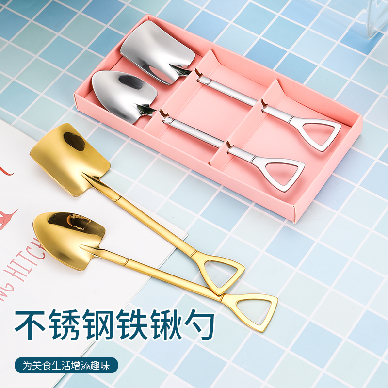 不銹鋼鏟勺 創(chuàng)意西瓜平鏟勺 甜品蛋糕尖鏟 個(gè)性手柄設(shè)計(jì)