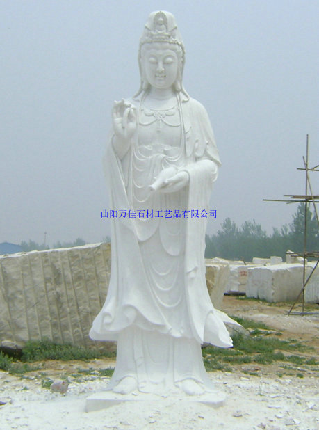 浮雕佛像 大理石佛像 觀音像 雕塑 佛像雕塑 漢白玉觀音像H600cm