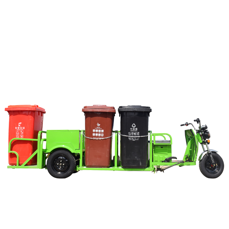 電動三輪六桶垃圾車  環(huán)衛(wèi)平板鏈條垃圾清運(yùn)車