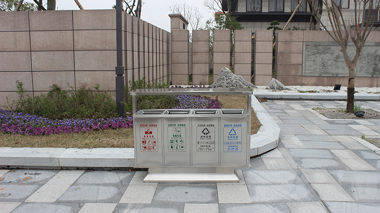 不銹鋼四箱垃圾桶哪家好圖片